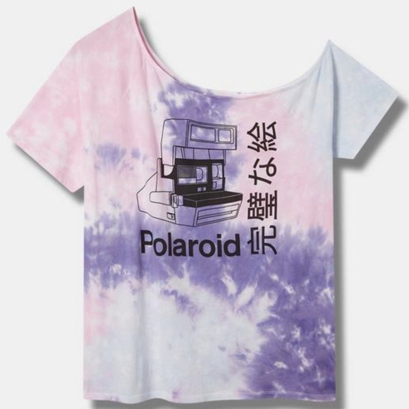 torrid Tops - Torrid Polaroid Classic Fit Cotton Off Shoulder Tee